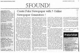 Image result for Fake Newspaper Article Template