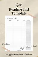 Image result for Reading List Template