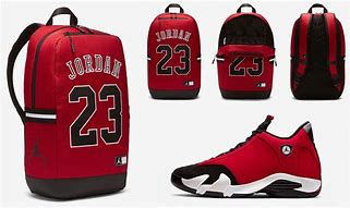 Image result for Air Jordan Backpack Red