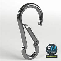 Image result for Carabiner Clip 3D Model