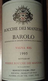Image result for Podere Rocche dei Manzoni Barolo Vigna Big