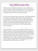 Image result for Voicemail Greetings Professional