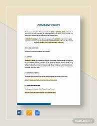 Image result for Company Policy Template