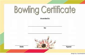 Image result for Free Bowling Certificates