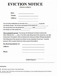 Image result for Landlord Eviction Notice Template