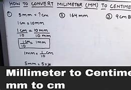 Image result for How to Change mm to Cm