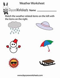 Image result for Preschool Weather Worksheets