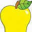 Image result for Yellow Apple Outline Clip Art