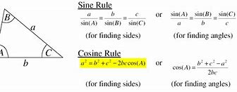 Image result for Sine and Cosine Rule
