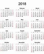 Image result for 2018 12 Month Calendar