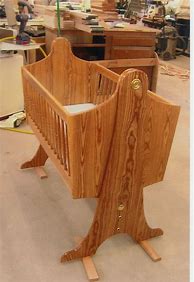 Image result for Wood Baby Cradle