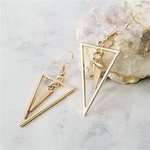 Image result for Triangle Geometric Earrings