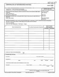 Image result for Certificate Interested Parties 1295 Form