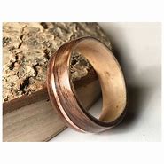 Image result for White and Rose Gold Men's Wedding Rings
