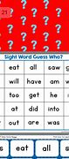 Image result for Sight Word Memory Game