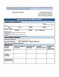 Image result for Simple Job Application Form