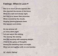 Image result for Feelings of Love Poem