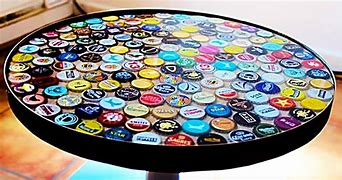 Image result for Beer Bottle Cap Table