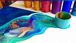 Image result for Poured Acrylic Painting