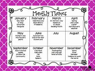 Image result for Preschool Themes by Month