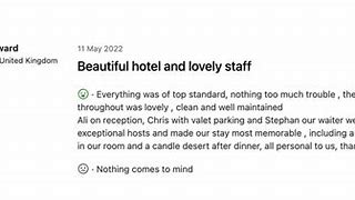 Image result for Positive Hotel Review Examples