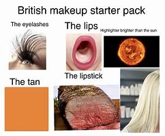 Image result for British Makeup Meme