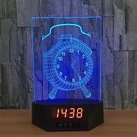 Image result for Alarm Clock with 7 Colors Night Light at Bedroom