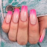 Image result for Yellow to Red Fade Nails