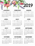 Image result for 2019 Yearly Calendar