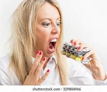Image result for Carzy Gorl Taking Pills