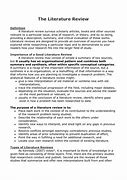 Image result for Literature Review Definition