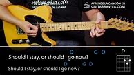 Image result for Should I Stay or Should I Go Guitar Chords