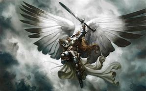 Image result for Angel with Sword Painting