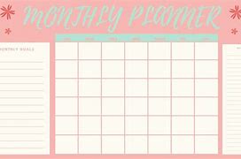 Image result for Month Planner Template