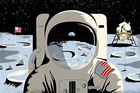 Image result for Moon Landing Cartoon