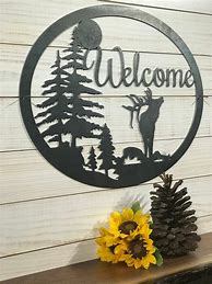Image result for Metal Art Welcome Signs