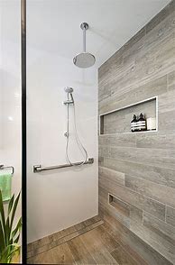 Image result for Wood Look Tile Bathroom Walls
