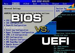 Image result for UEFI vs Bios Table