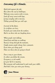 Image result for Life Challenges Poem by Morgan Harper