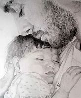 Image result for Father and Baby Drawing