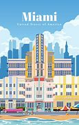 Image result for Miami South Beach Skyline Poster