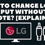 Image result for LG TV Switch Input