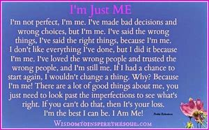 Image result for I'm Me Quotes