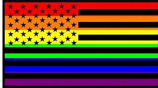 Image result for Rainbow American Flag Bumper Sticker