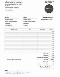 Image result for Small Business Receipt Template