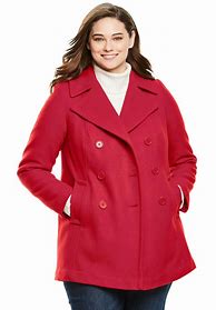 Image result for Long Peacoat Women Plus Size