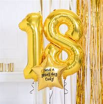 Image result for Red and Gold 18th Birthday Balloons