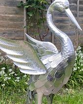Image result for Metal Crane Garden Sculpture