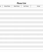 Image result for Editable Contact List Template Free