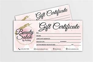 Image result for Beauty Salon Gift Certificate